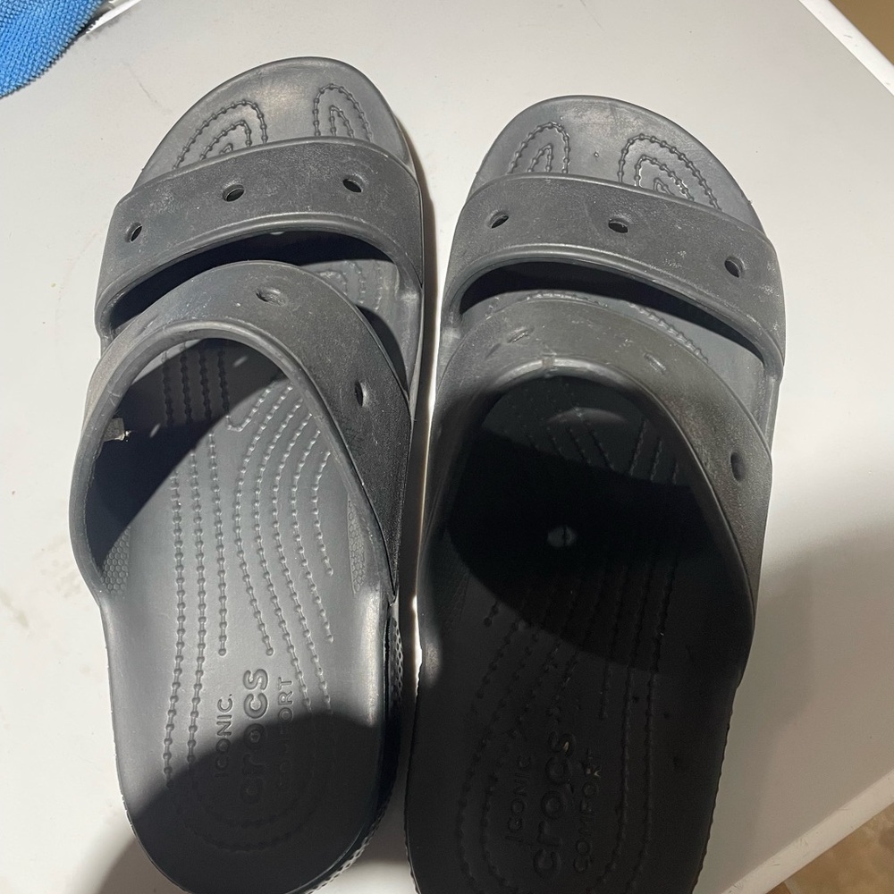 CROCS  Black Slip-On Sandals
